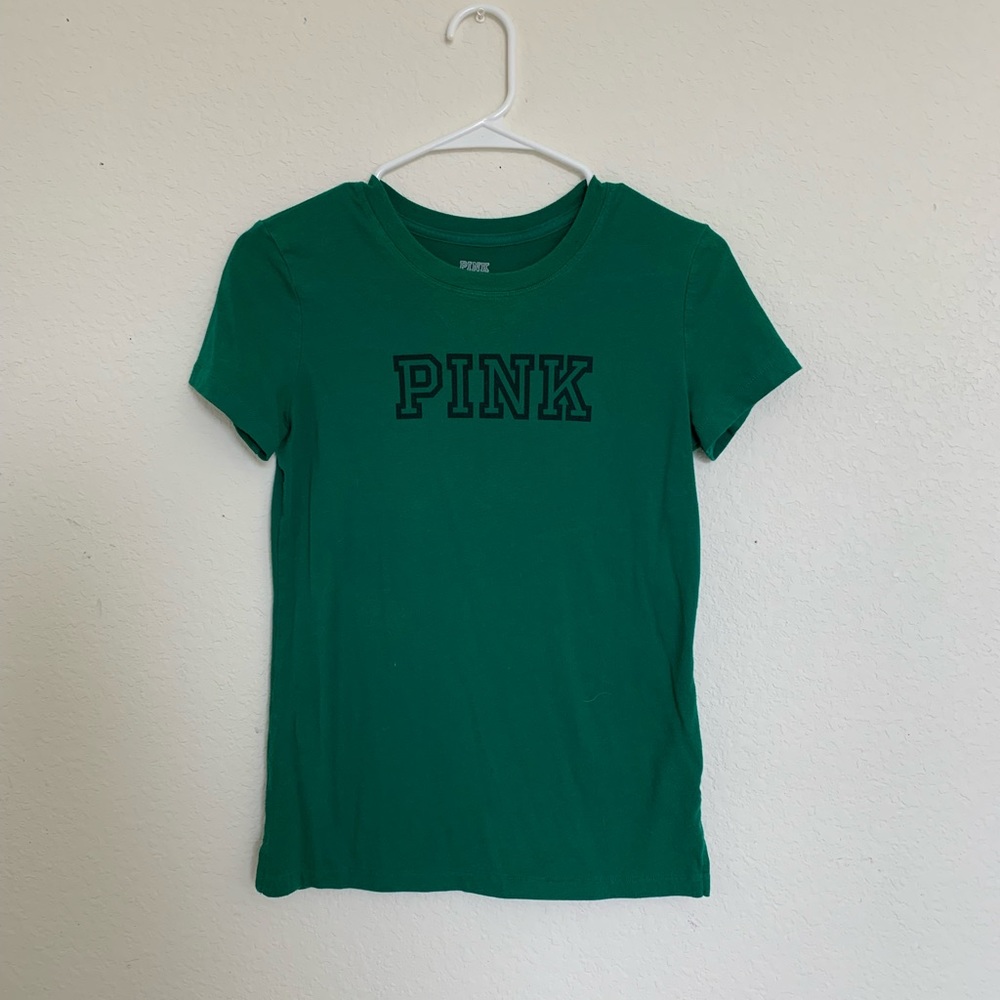 XS short sleeve PINK green shirt.